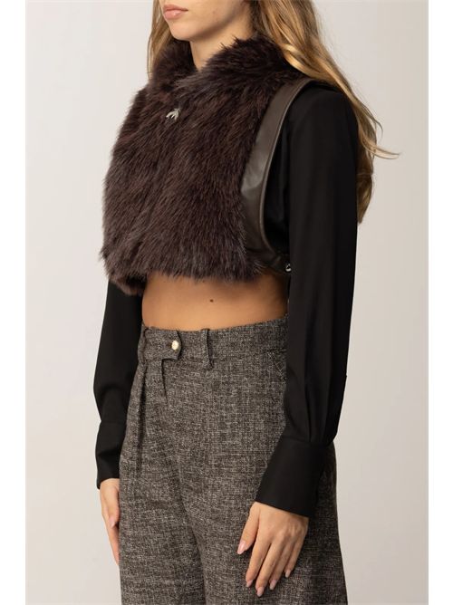 Gilet Corto con Cappuccio Effetto Pelliccia Patrizia Pepe PATRIZIA PEPE | 2F0095-E077B857